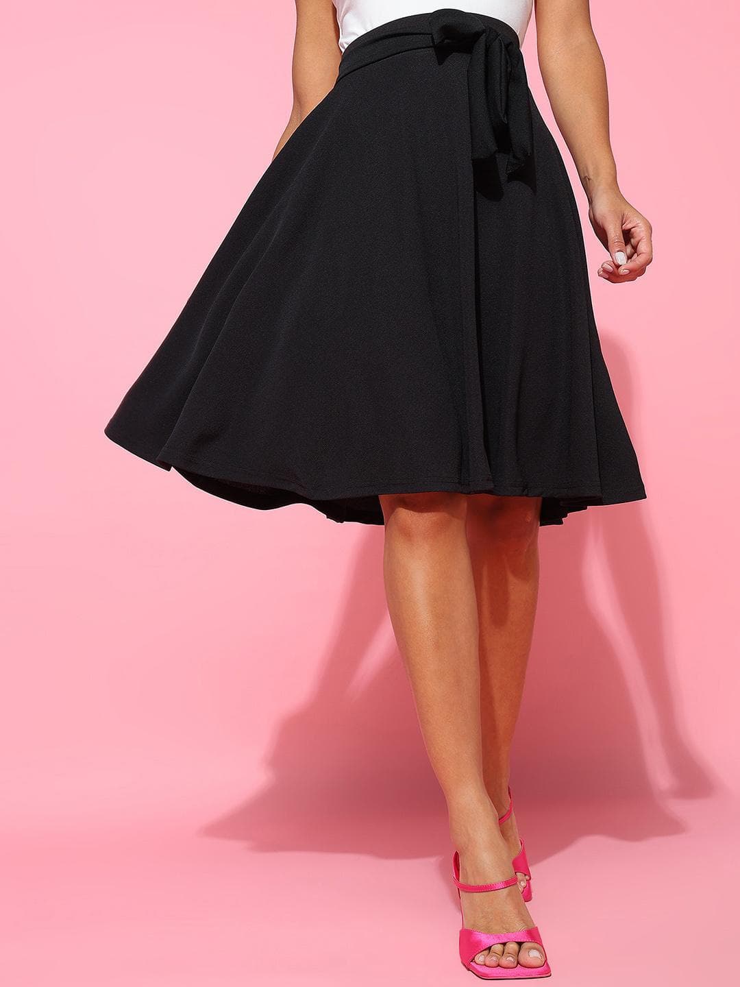 BAESD Knee Length Flared Skirt