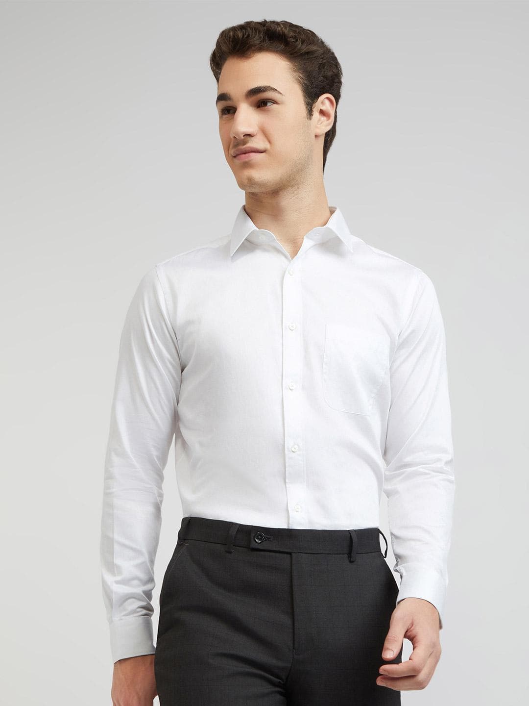 Raymond Pure Cotton Slim Fit Opaque Formal Shirt
