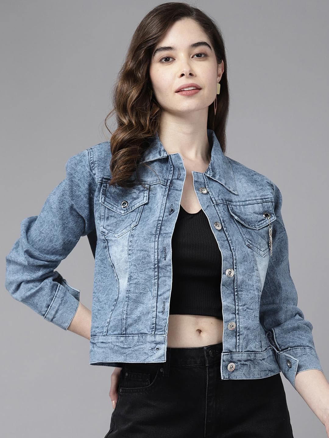 BAESD Washed Windcheater Cotton Denim Jacket