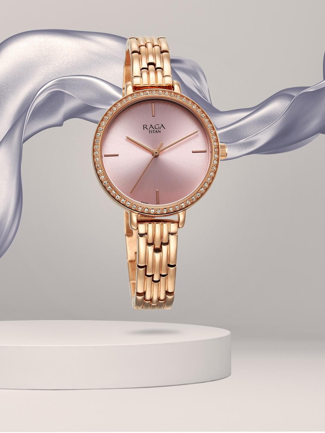 Buy Titan Raga Showstopper Quartz Analog With Pink Dial Watch For Women Nt95286wm01 - - Accessories for Women
