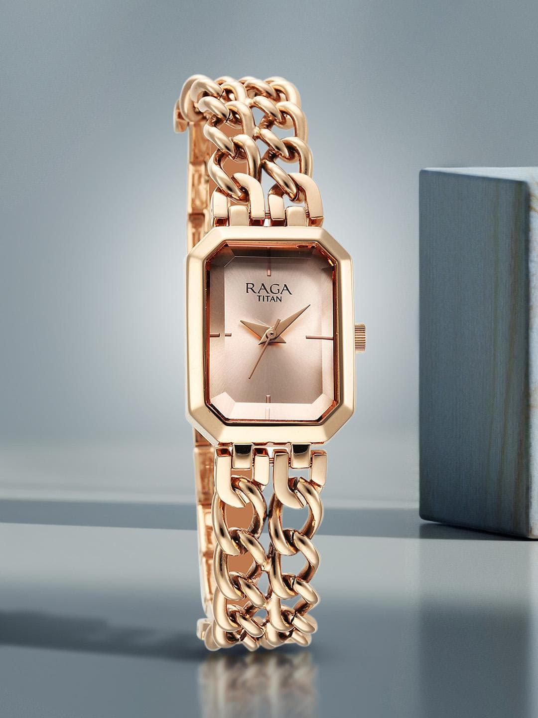 Buy Titan Raga Showstopper Quartz Analog With Rose Gold Dial Watch For Women Ns95283wm01 - - Accessories for Women