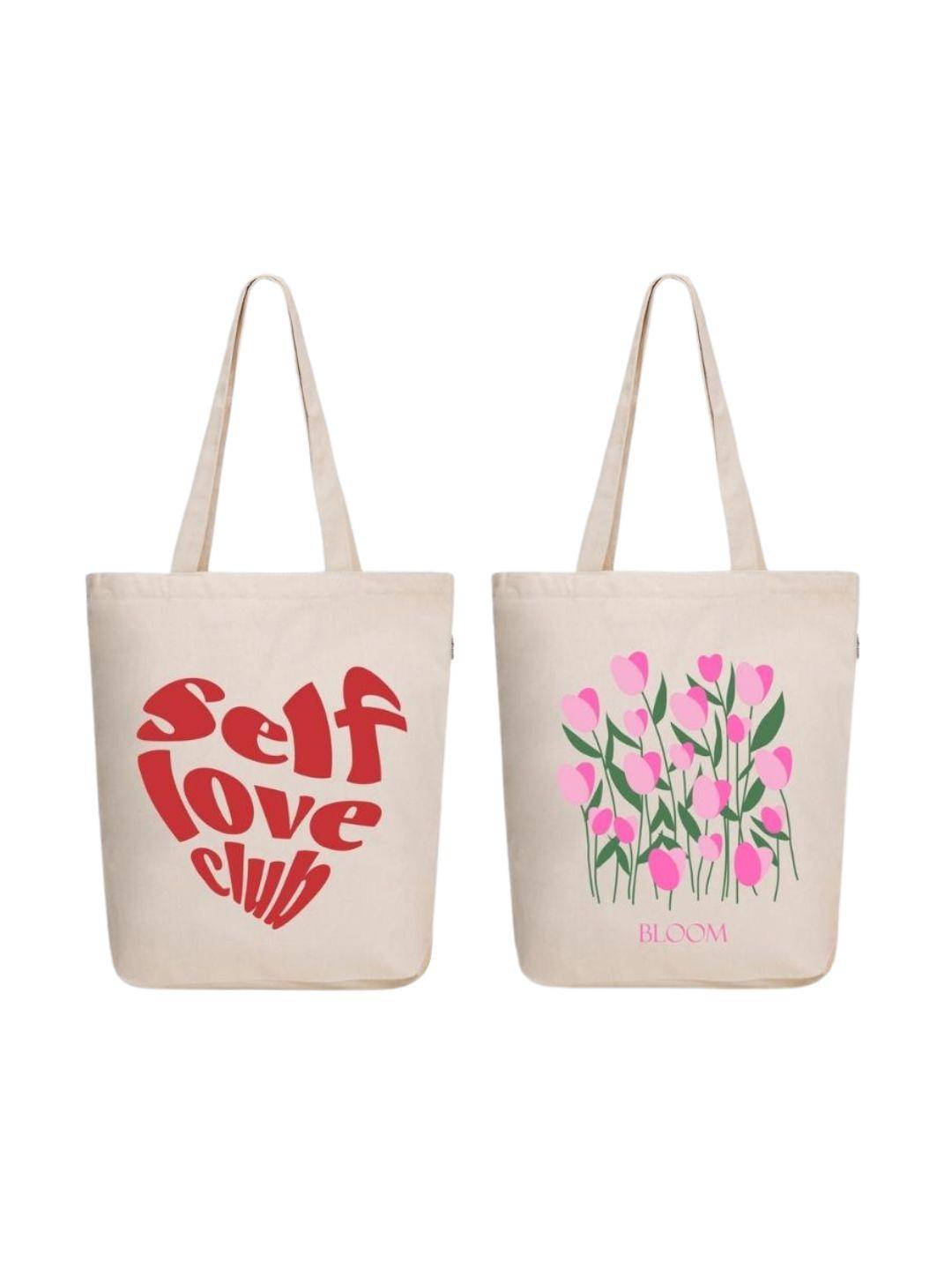 Buy EcoRight Unisex Set Of 2 Printed Pure Cotton Shopper Tote Bags - - Accessories for Unisex