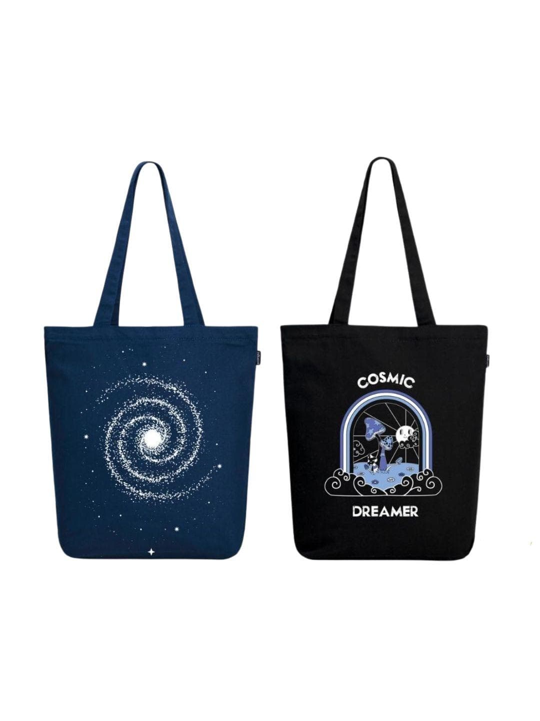 Buy EcoRight Unisex Set Of 2 Printed Pure Cotton Shopper Tote Bags - - Accessories for Unisex