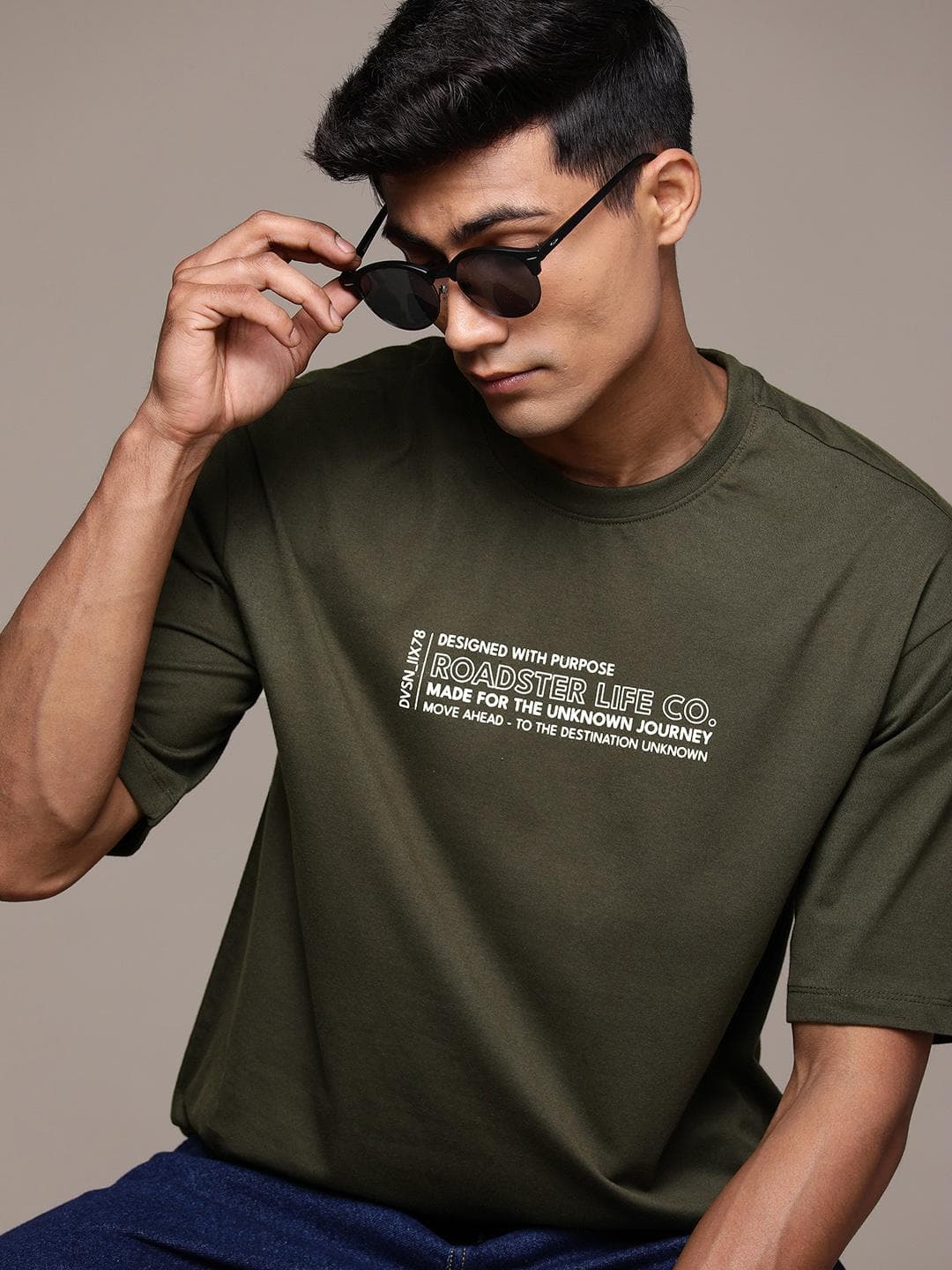 The Roadster Lifestyle Co. Men Typography Printed Relaxed Fit T-shirt