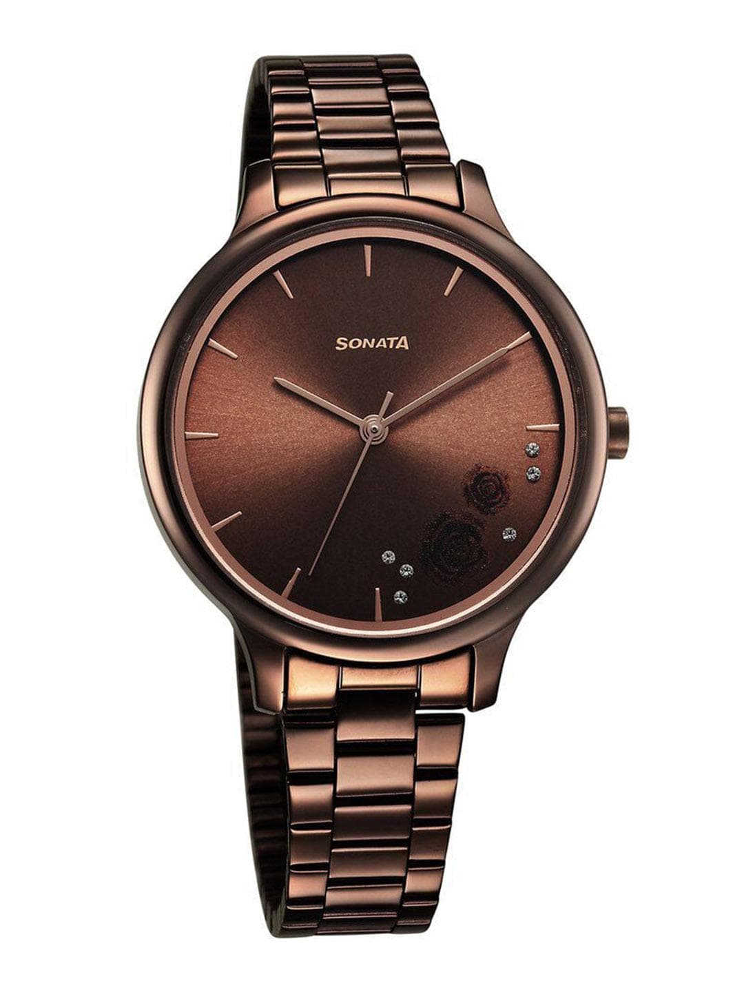 Buy Sonata Blush Quartz Analog With Brown Dial Watch For Women Nt87050qm01 - - Accessories for Women