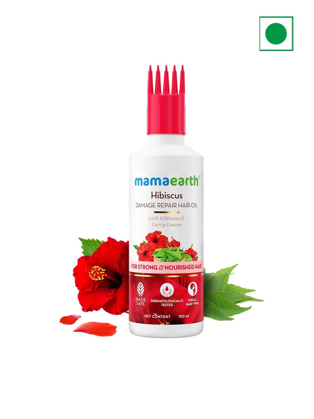 Buy Mamaearth Hibiscus Damage Repair Hair Oil For Strong & Nourished Hair 150ml - - Personal Care for Unisex