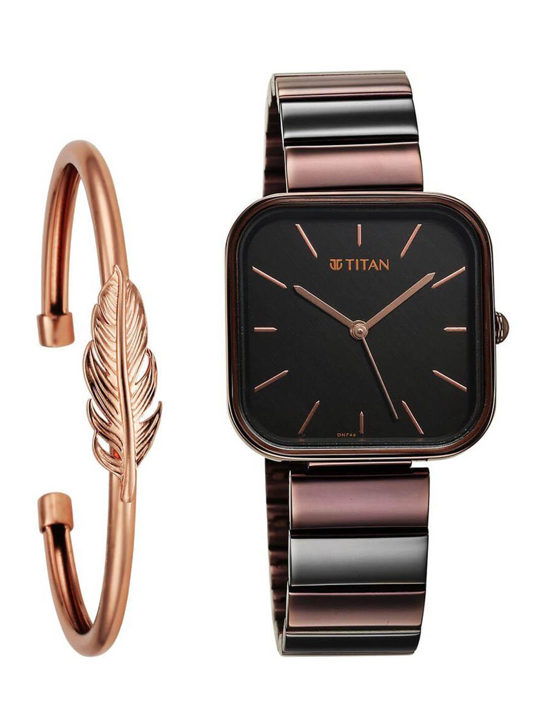 Buy Titan Purple Stackables Quartz Analog With Black Dial Watch For Women Nt2715km01f - - Accessories for Women