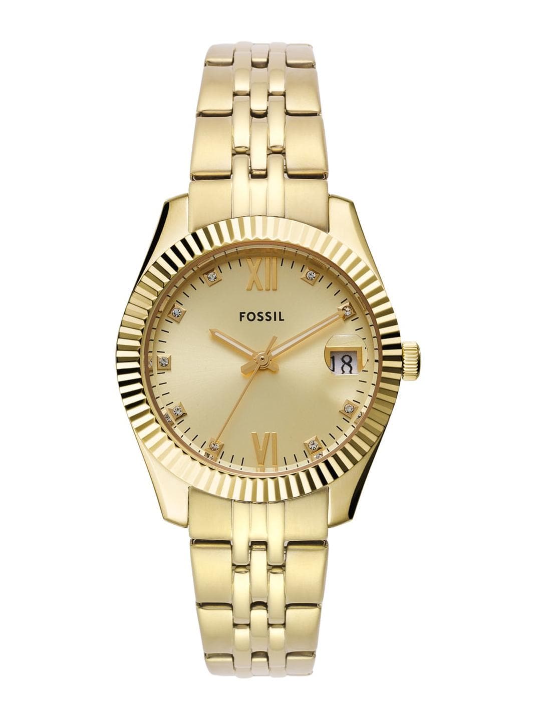 Fossil Women Scarlette Stainless Steel Bracelet Style Straps Analogue Watch ES5338