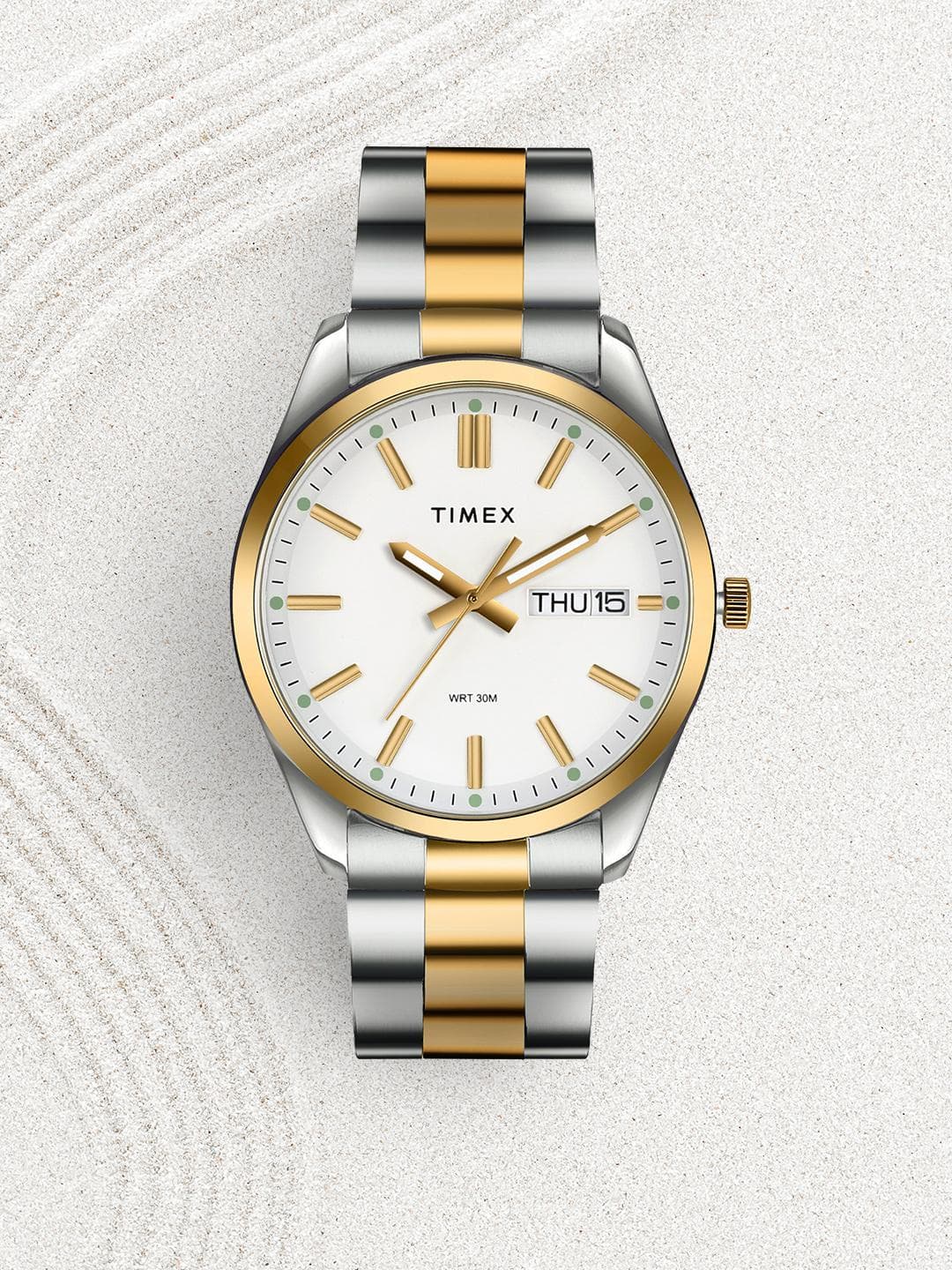 Buy Timex Men Brass Dial & Stainless Steel Bracelet Style Straps Analogue Watch TWTG10420 - - Accessories for Men