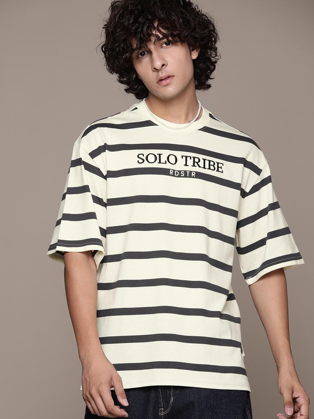 The Roadster Lifestyle Co. Striped Relaxed Fit T-shirt