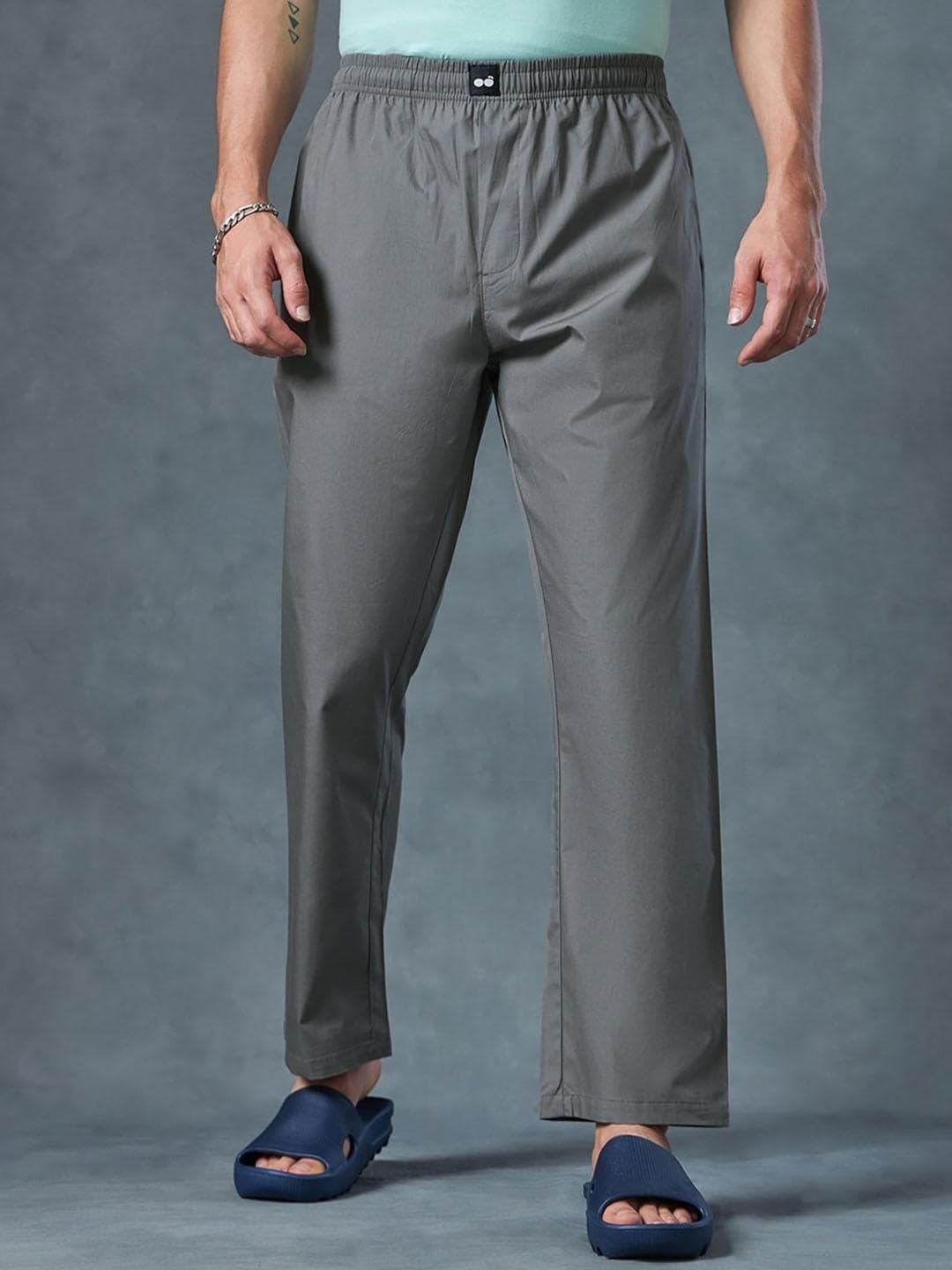 Buy Bewakoof Men Grey Pyjamas Cotton Lounge Pants - - Apparel for Men