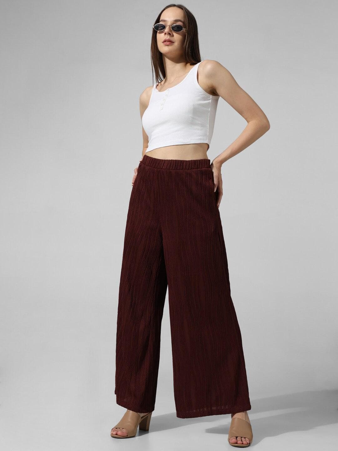 ONLY Women High-Rise Wide Leg Trousers