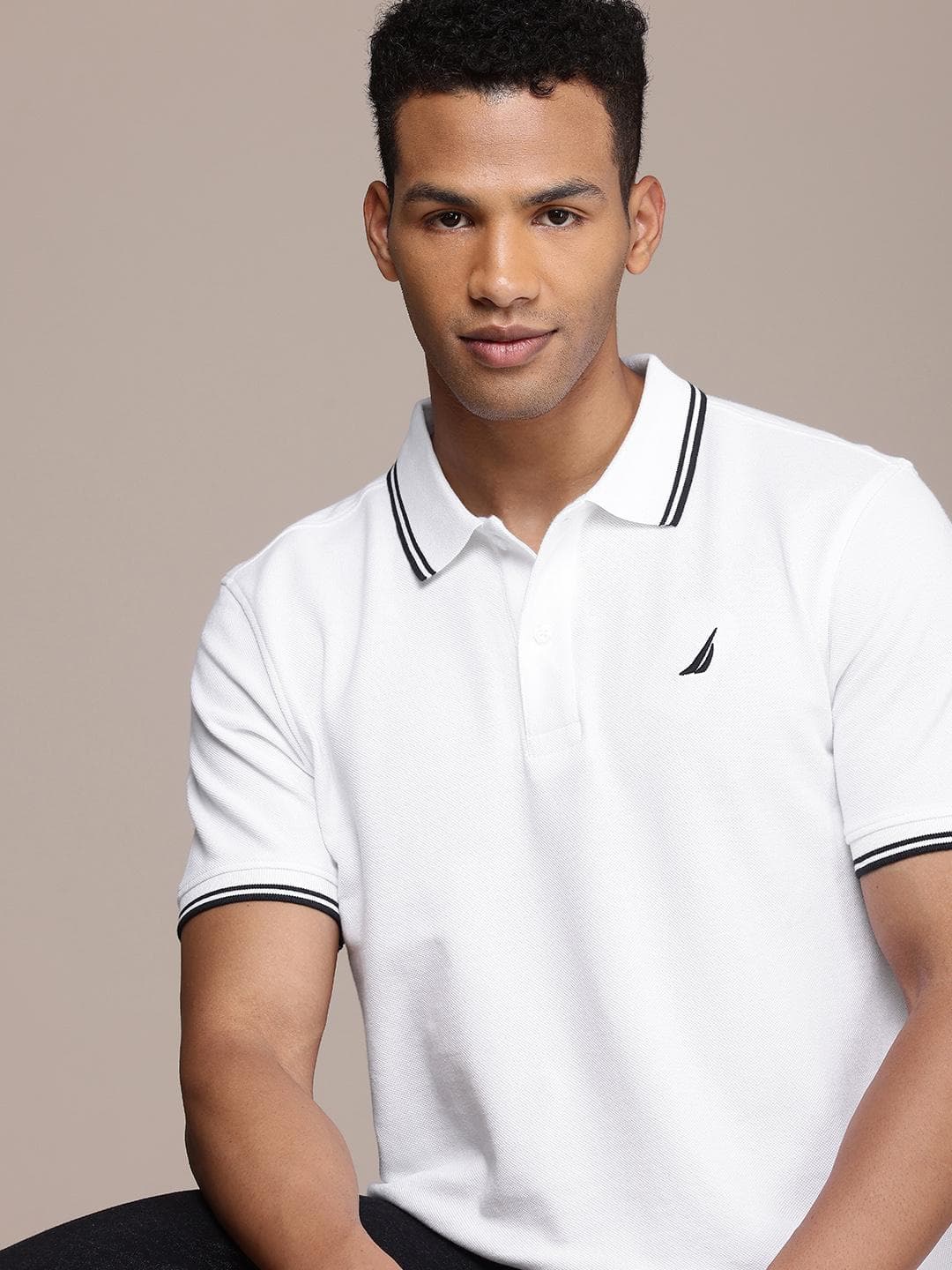 Nautica Polo Collar Pure Cotton T-shirt