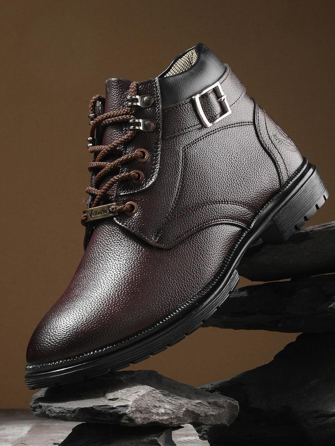 Buy Vellinto Men Mid Top Lace Up Regular Boots - - Footwear for Men