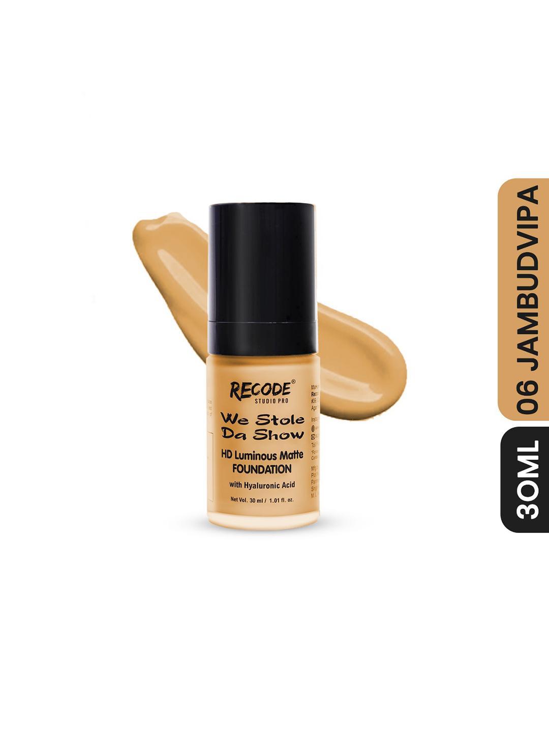 Buy Recode HD Luminous Matte Foundation 30 ML Jambudvipa 06 - - Personal Care for Women