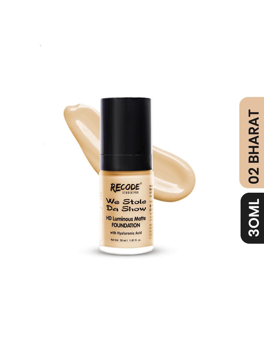 Buy Recode HD Luminous Matte Foundation 30 ML Bharat 02 - - Personal Care for Women