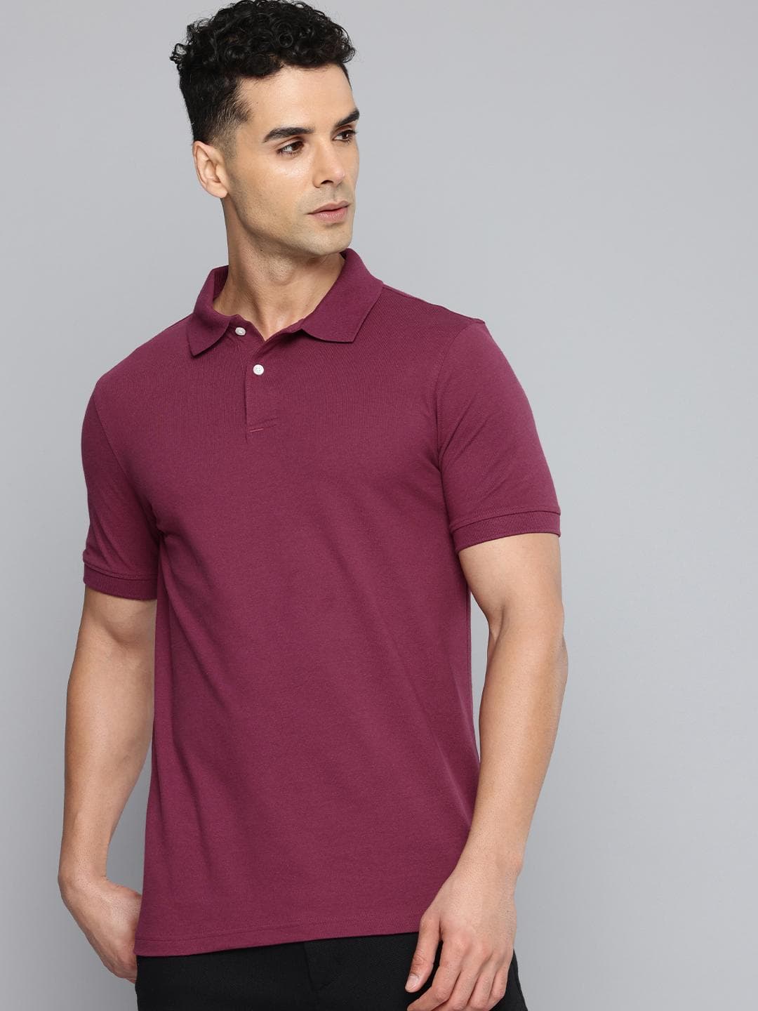 Decathlon Inesis - Men Grape Wine MW500 Robustness Golf Polo T-Shirt