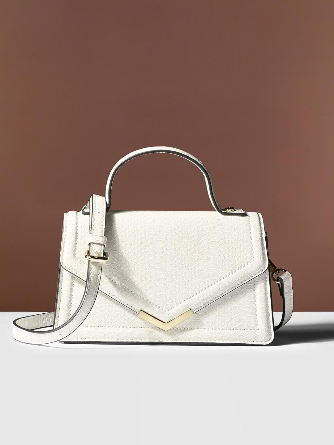 Buy Accessorize Textured Synthetic Leather Structured Satchel Bag - - Accessories for Women