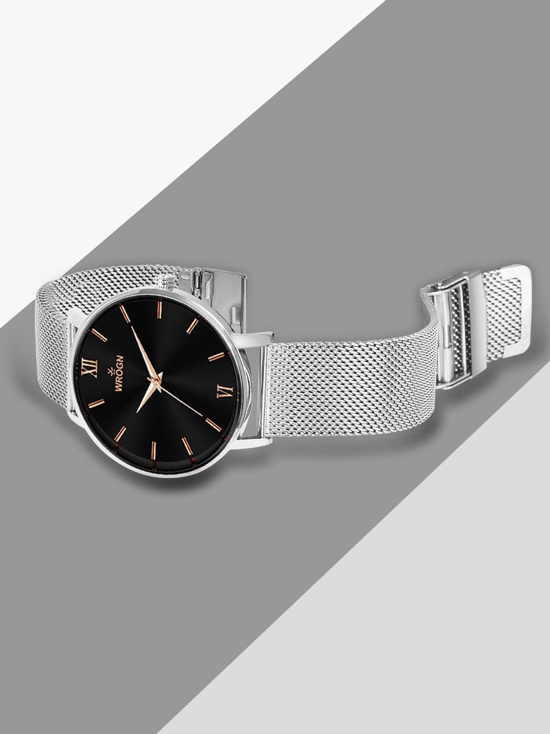 WROGN Men Dial & Stainless Steel Bracelet Style Straps Analogue Watch HOBWRG0455