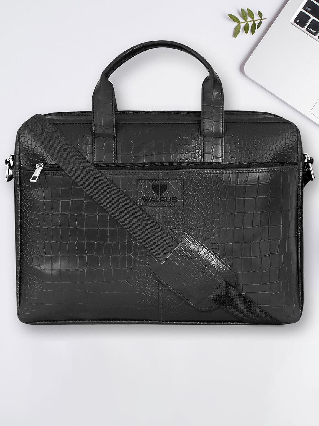 Walrus Croco Unisex Textured Laptop Bag