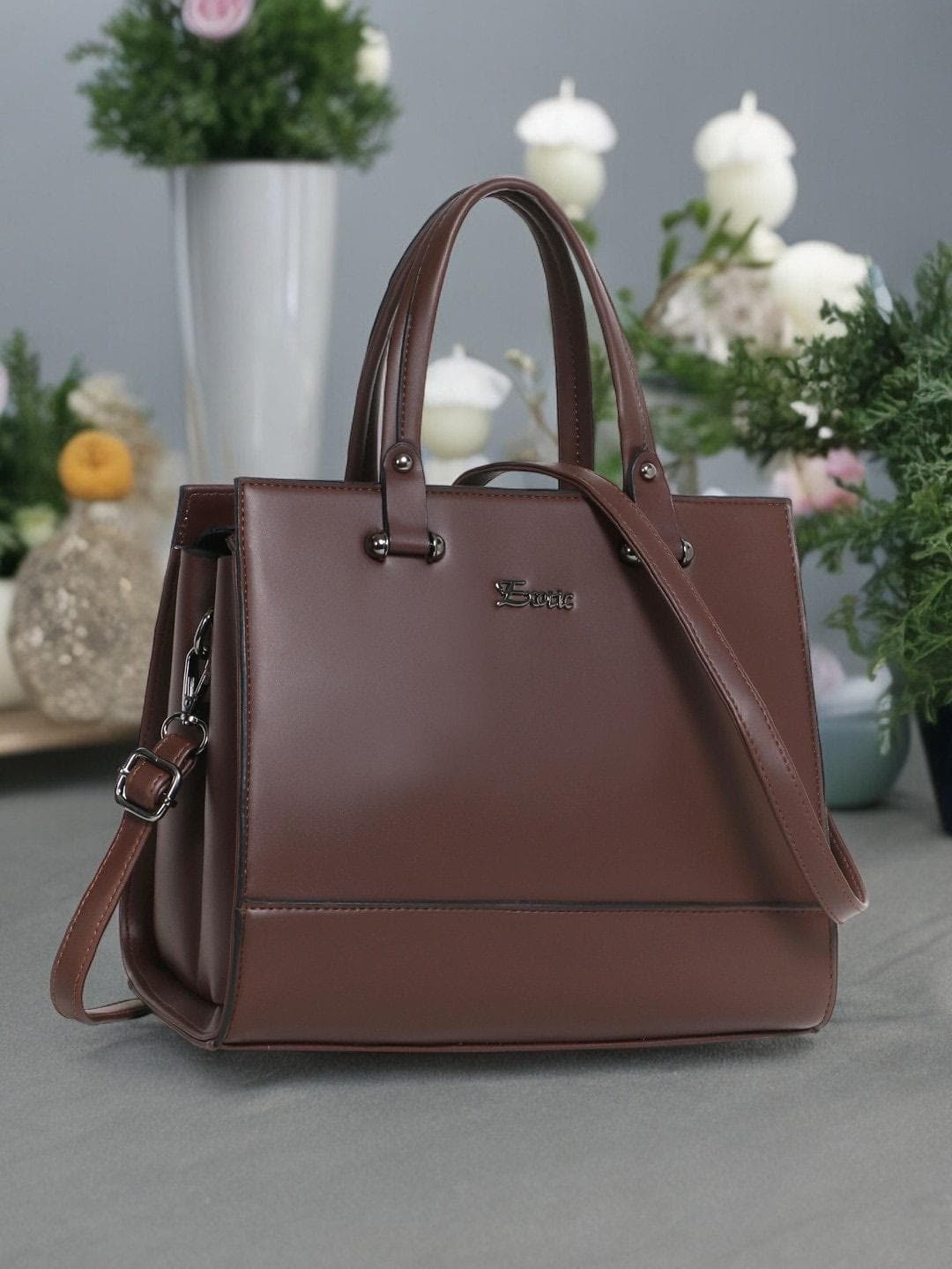 Buy Exotic Structured Synthetic Leather Handheld Bag - - Accessories for Women