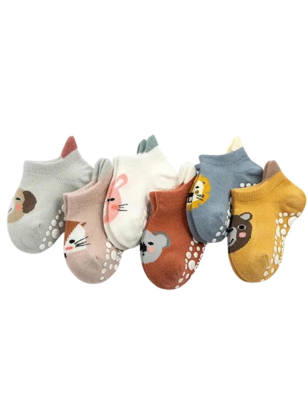 Buy YOUSTYLO Infants Pack Of 6 Patterned Anti Skid Ankle Length Socks - - Accessories for Unisex Kids