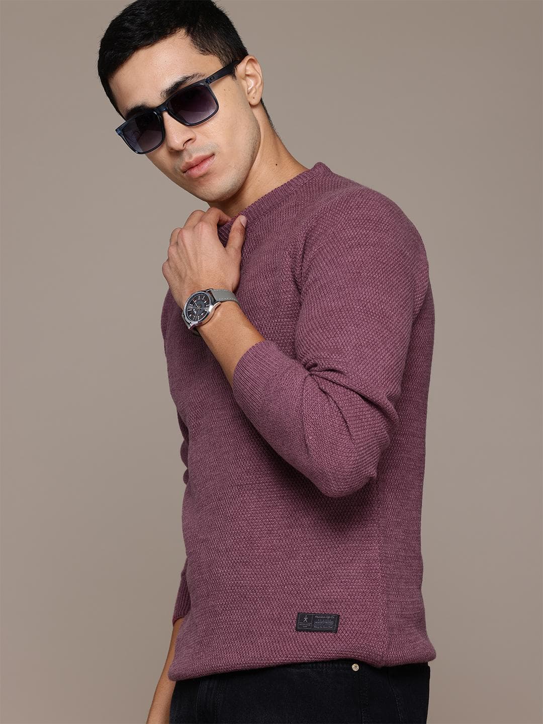 The Roadster Lifestyle Co. Raglan Sleeves Knitted Pullover