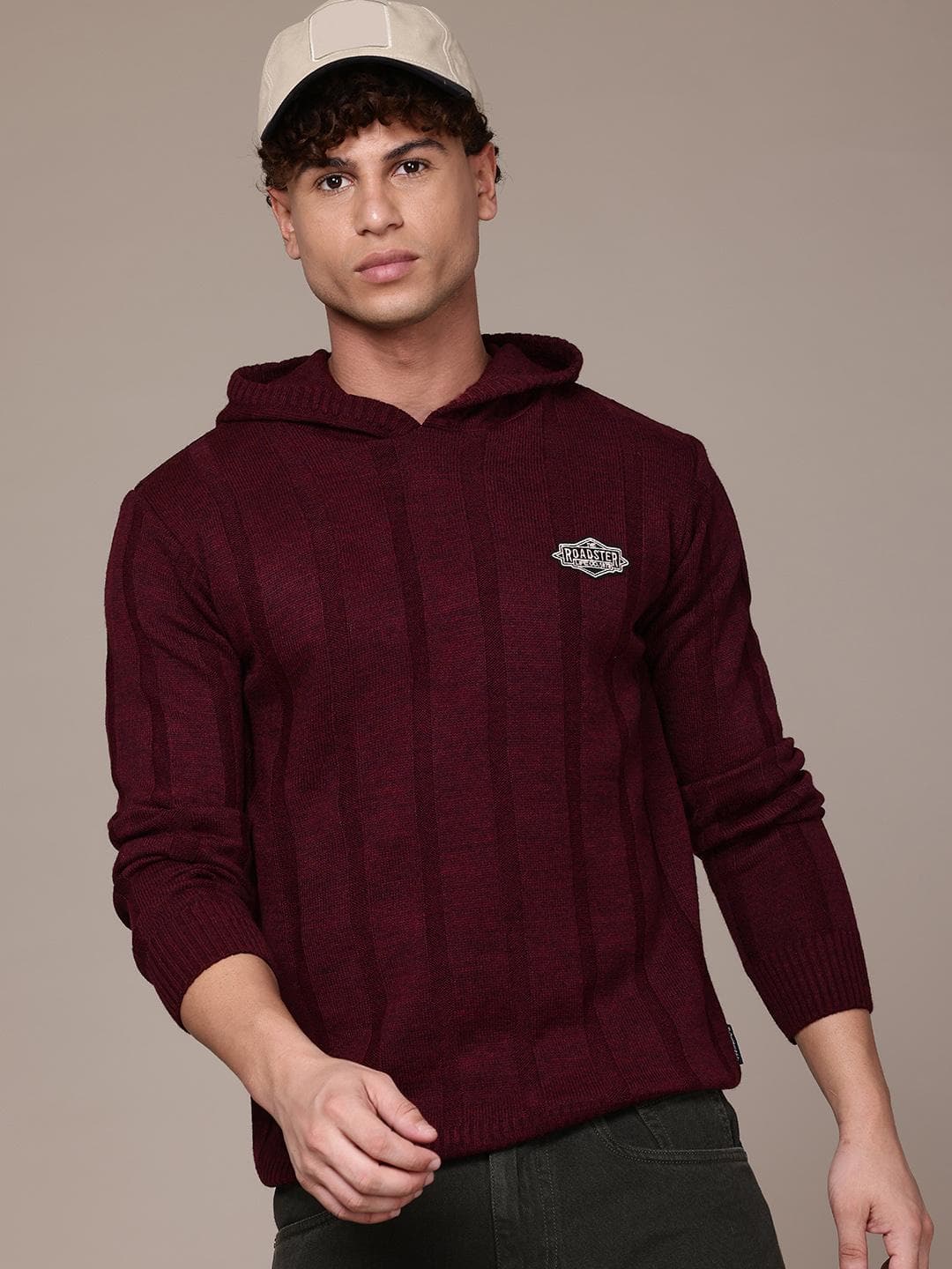The Roadster Lifestyle Co. Ribbed Acrylic Hooded Pullover