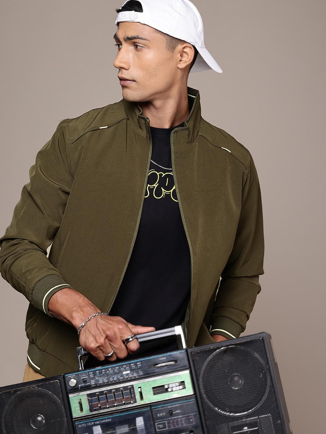 The Roadster Life Co. Mock Collar Long Sleeves Bomber Jacket
