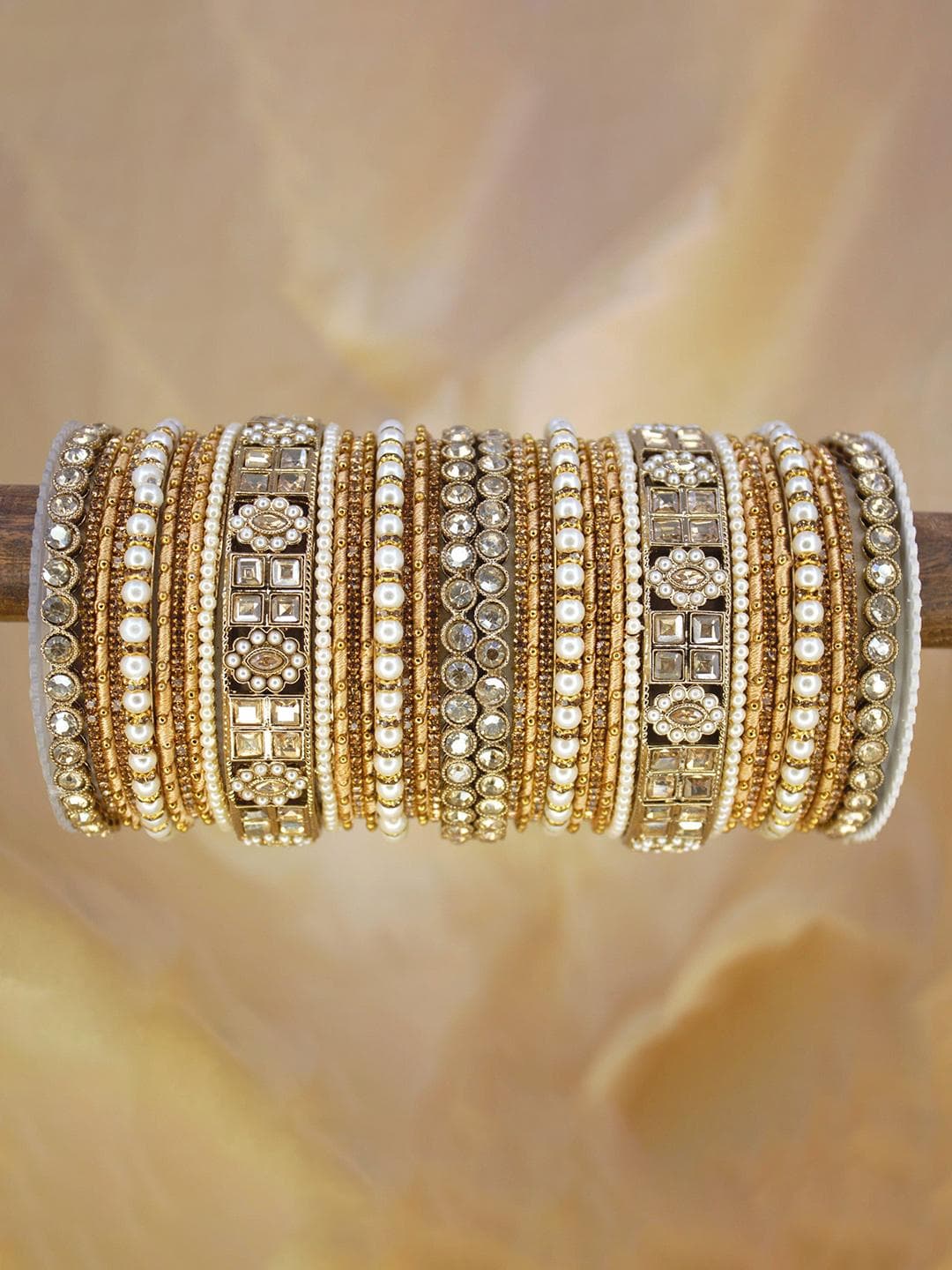 leshya Set Of 68 Brass-Plated Bangles