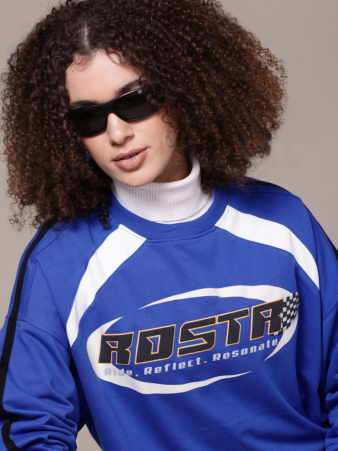 The Roadster Lifestyle Co. Brand Logo Printed Pullover Sweatshirt