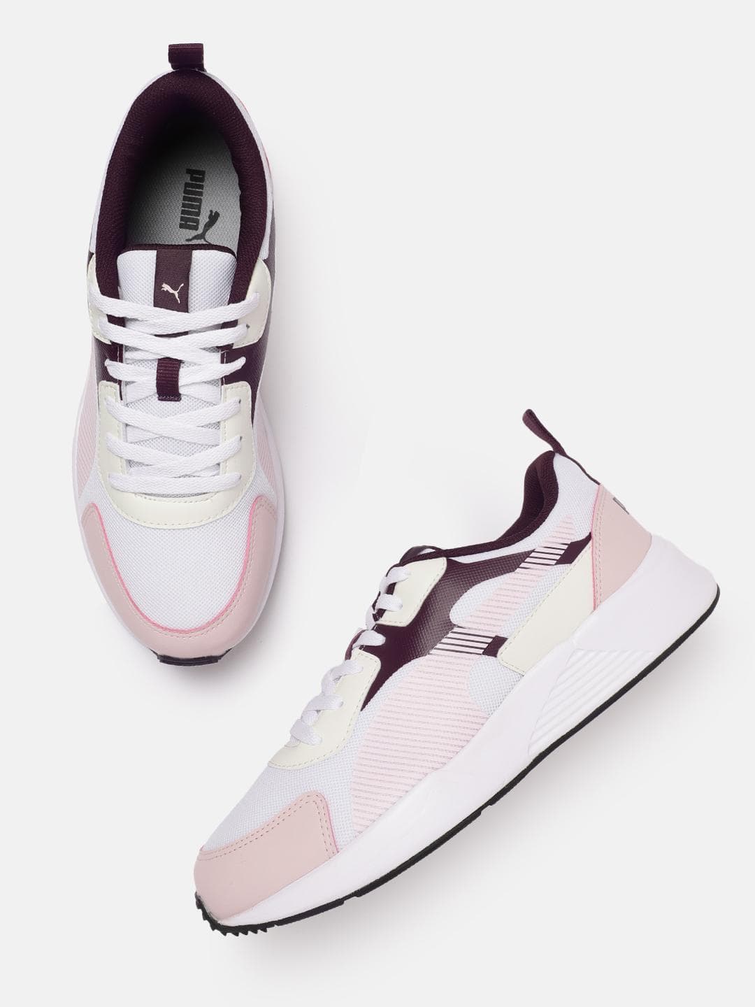 Puma Women Woven Design Colourblocked Sneakers