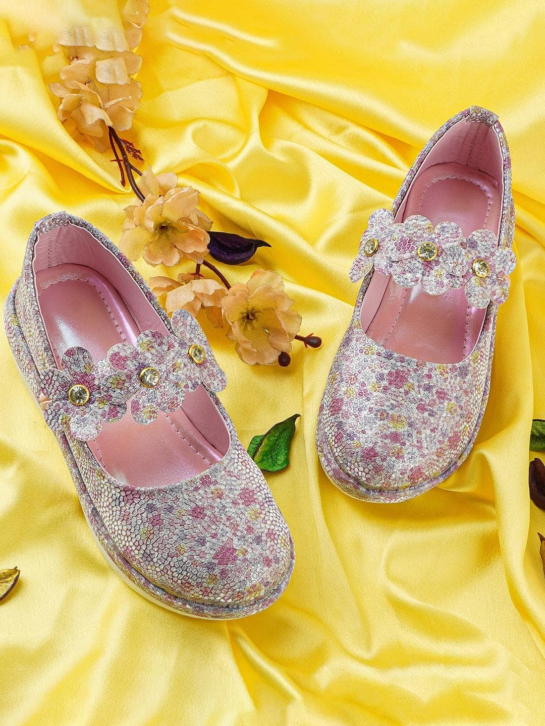 BAESD Girls Embellished Flatform Heeled Mary Janes