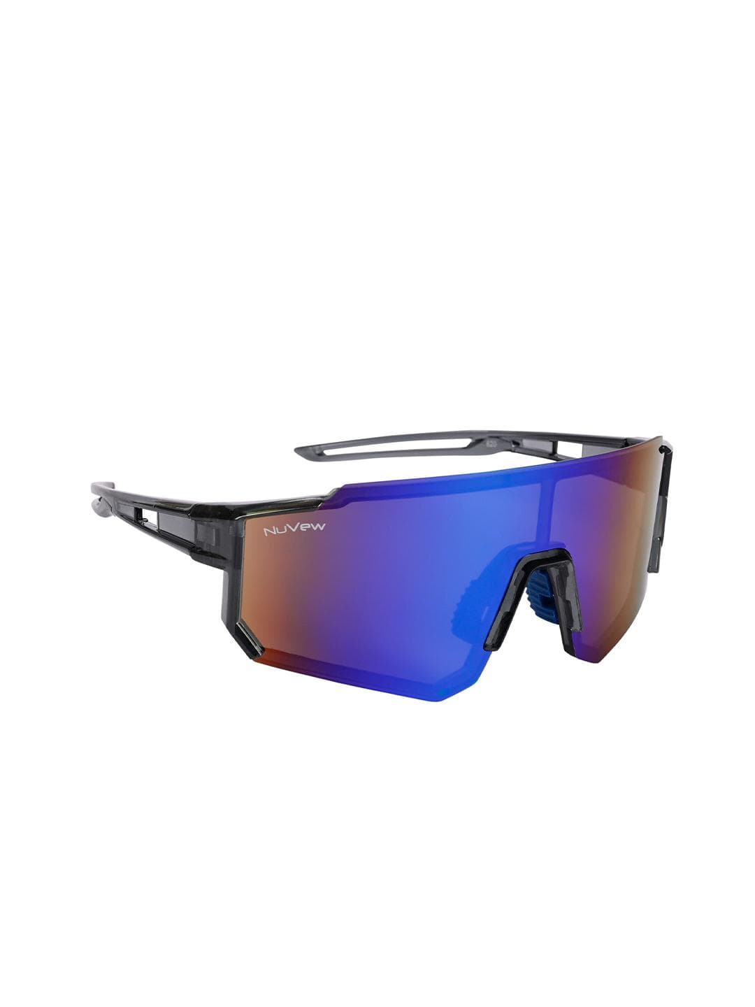 Buy NuVew Unisex Sports Sunglasses With UV Protected Lens ES_16496 34 NW YL491 FBLPR GYc SPWA - - Accessories for Unisex