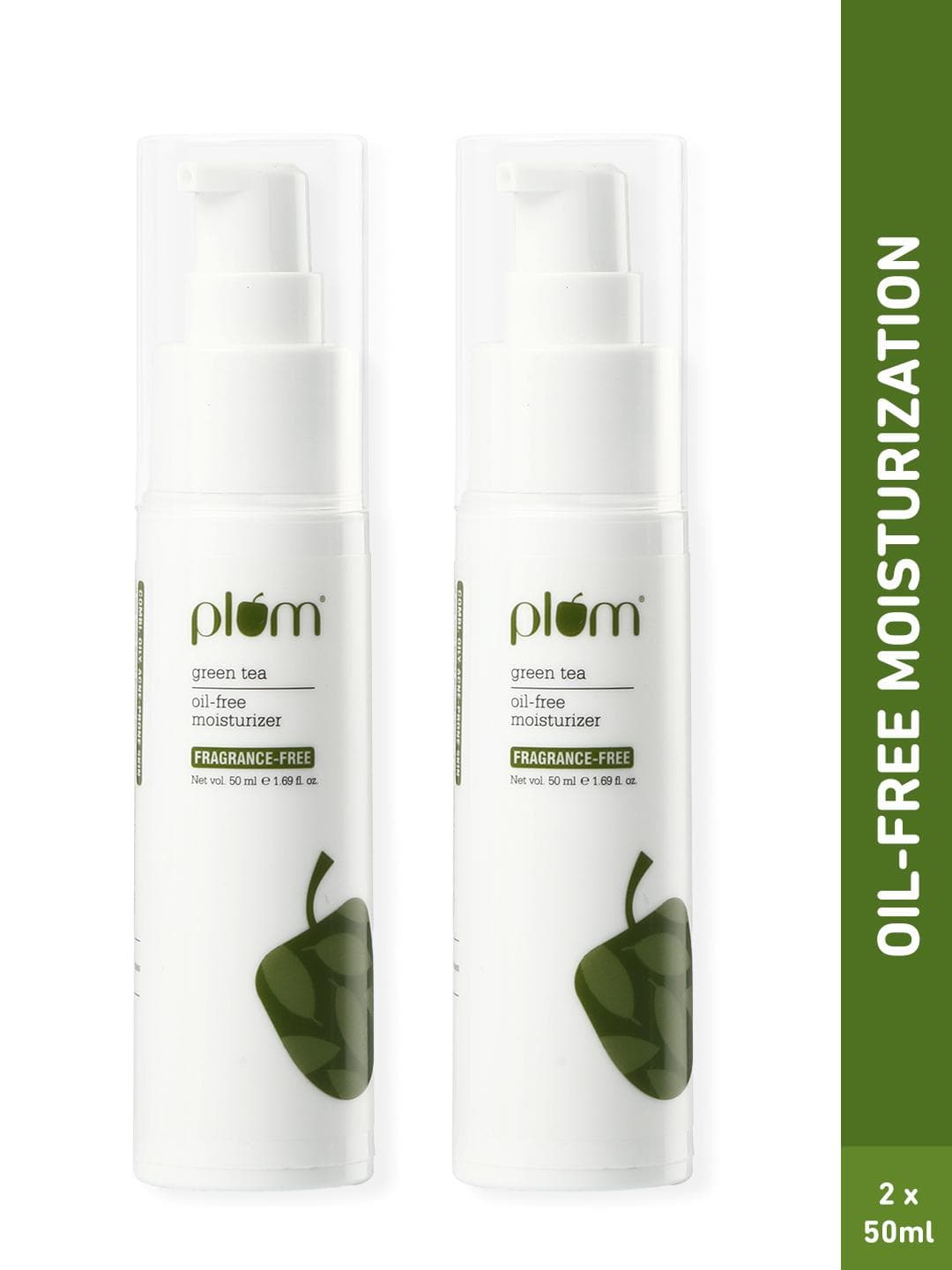 Buy Plum 2Pcs Green Tea Oil Free Moisturizer With Niacinamide & Hyaluronic 50ml Each - - Personal Care for Unisex
