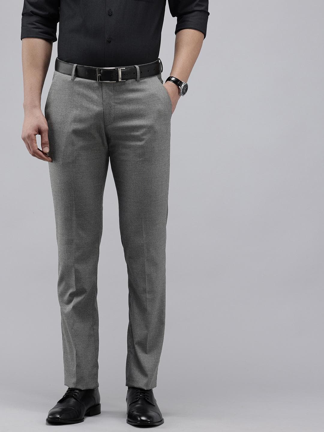 Arrow Men Textured Original Tapered Fit Trousers