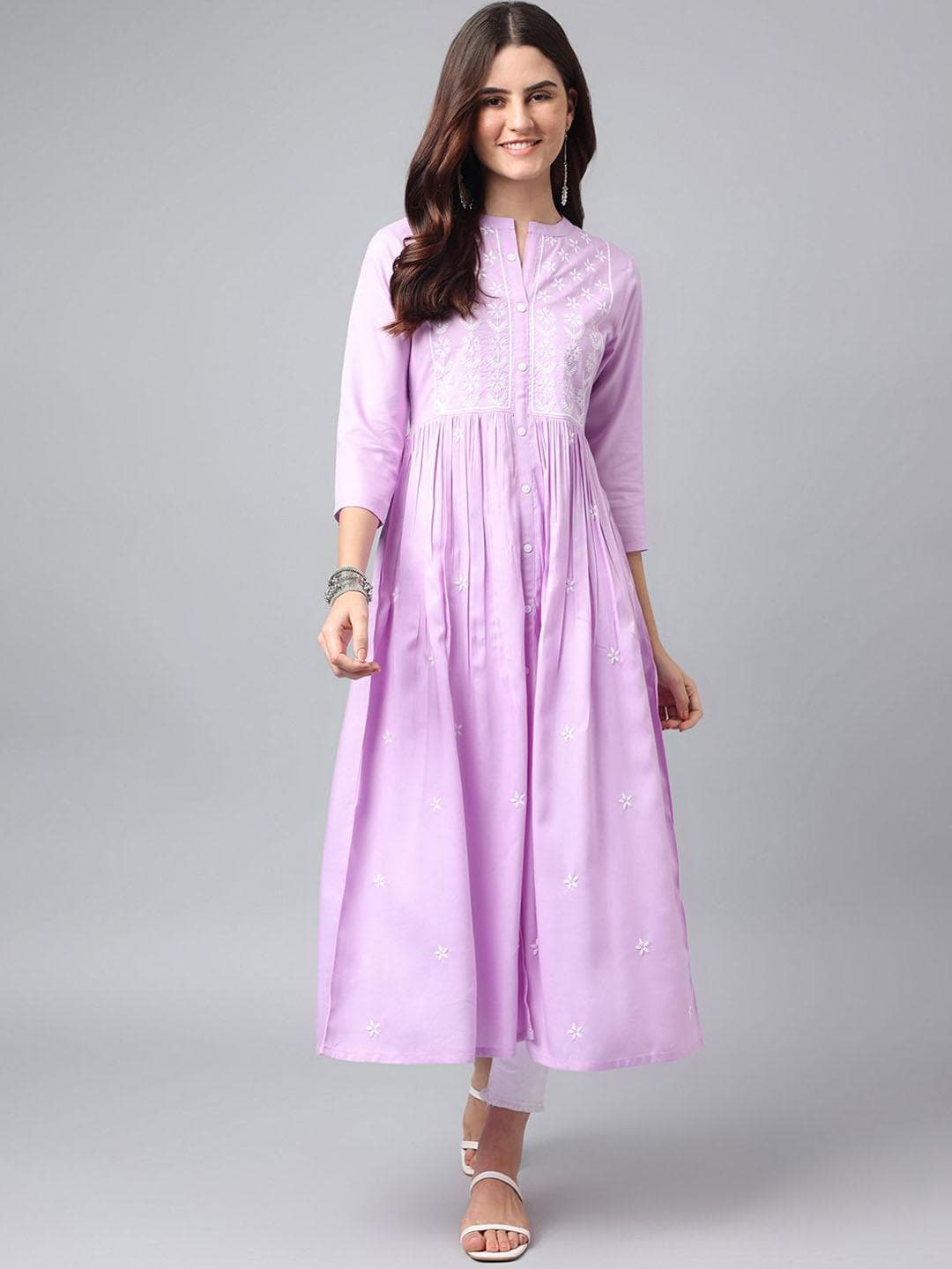 ANANDITA Women Embroidered Thread Work Anarkali Kurta