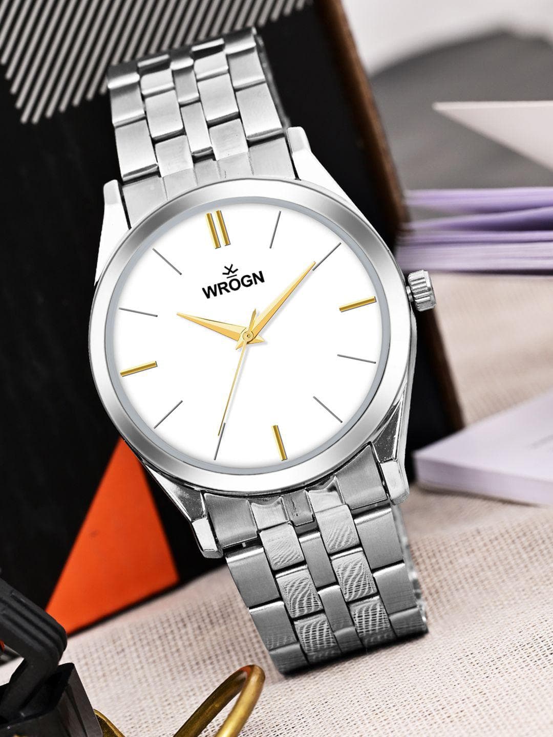 WROGN Men Dial & Bracelet Style Straps Analogue Watch HOBWRG0470A