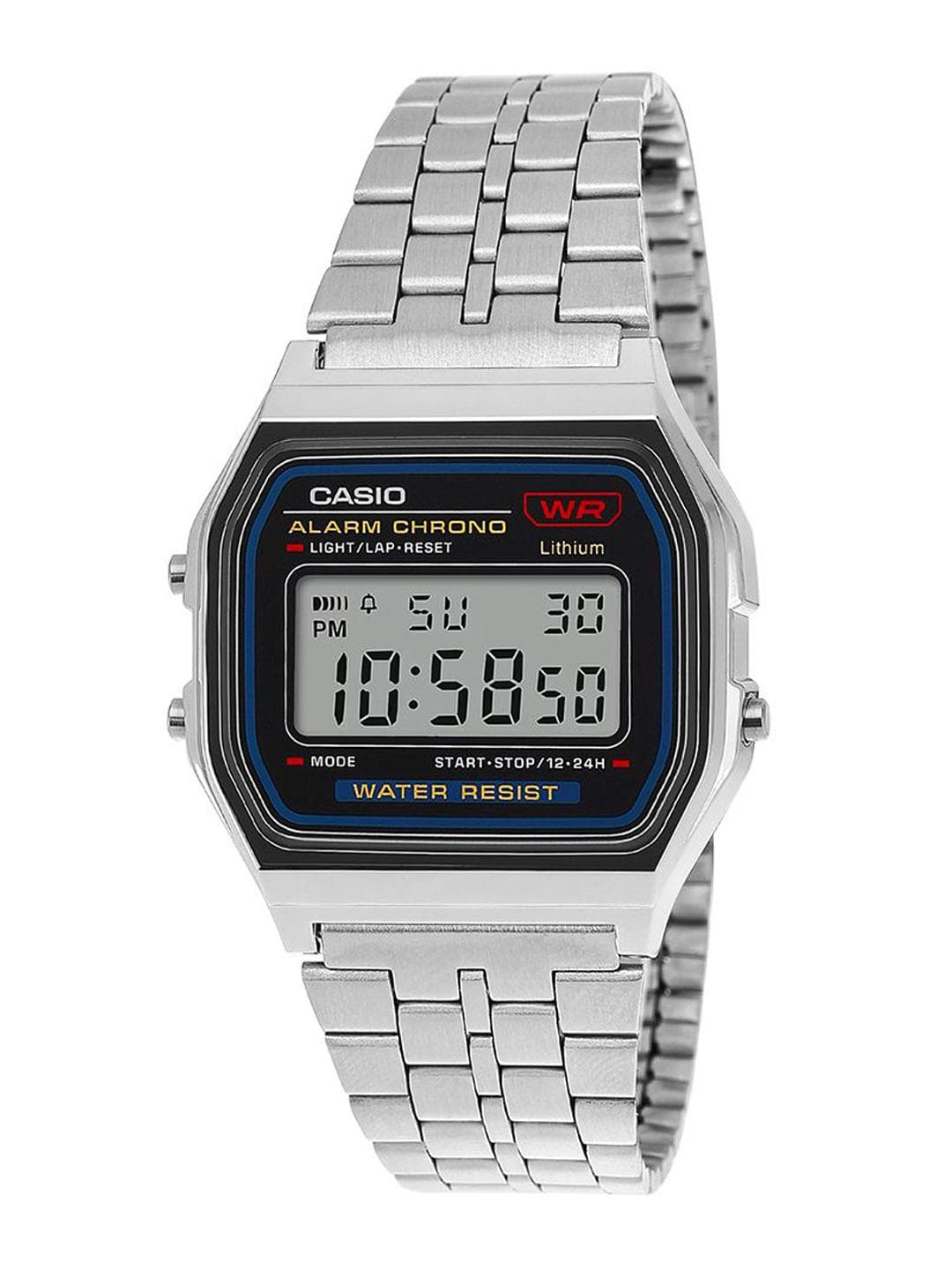 Buy CASIO Vintage A159WA N1DF Black Digital Dial Silver Stainless Steel Band D338 - - Accessories for Unisex