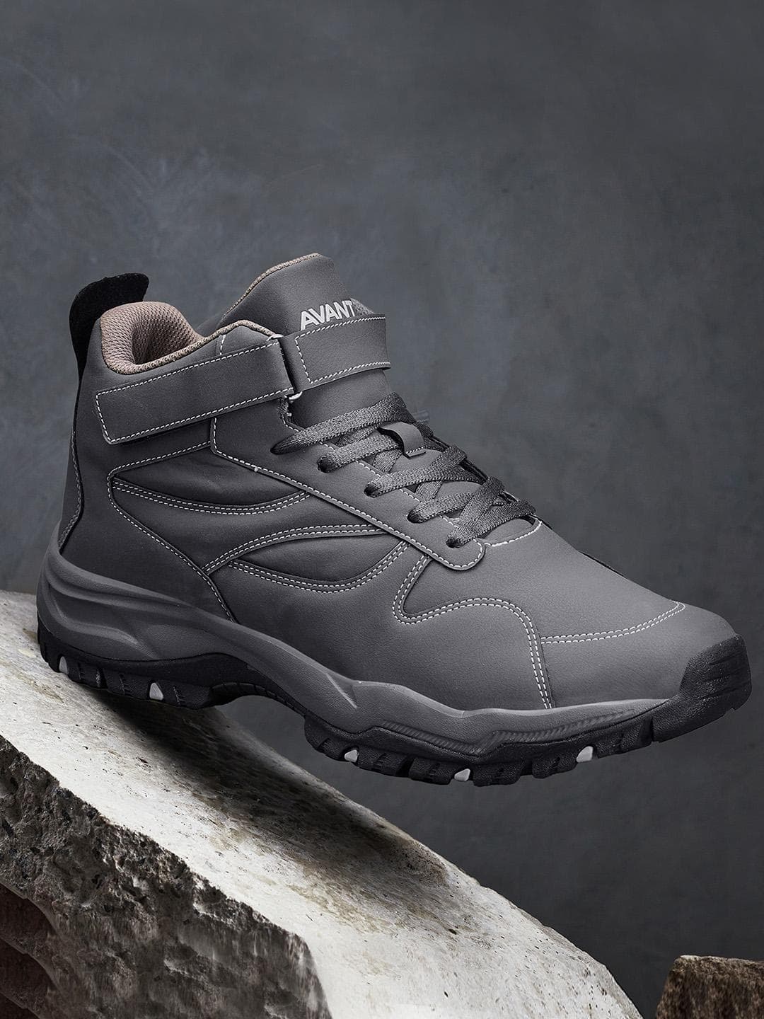 Buy AVANT Men Grey Thar Textured Sports Shoes - - Footwear for Men