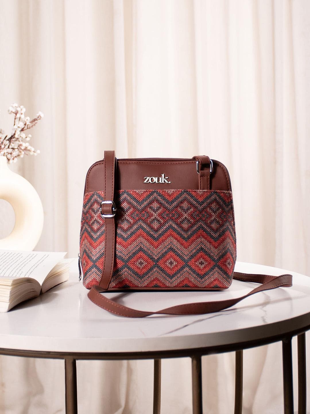 Buy ZOUK Geometric Printed Structured Sling Bag - - Accessories for Women