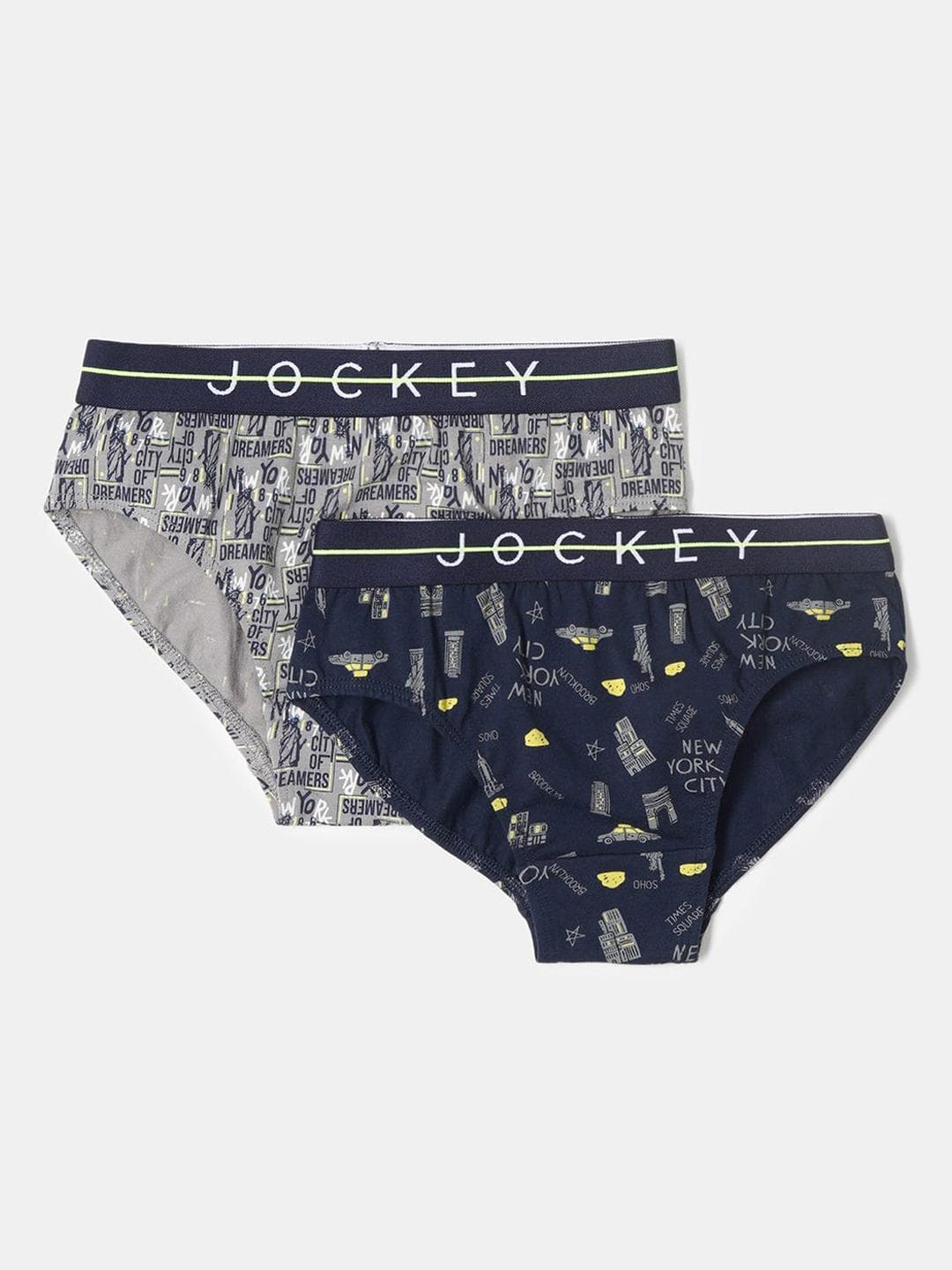 Jockey Boys Pack of 2 Super Combed Cotton Printed Brief with Ultrasoft Waistband-NB01