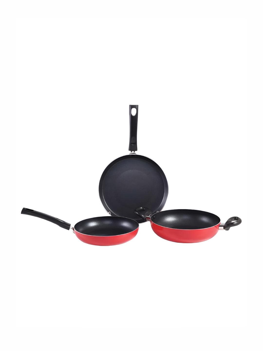 Buy Wonderchef Venice Red & Black 3 Piece Cookware Set - - Home for Unisex