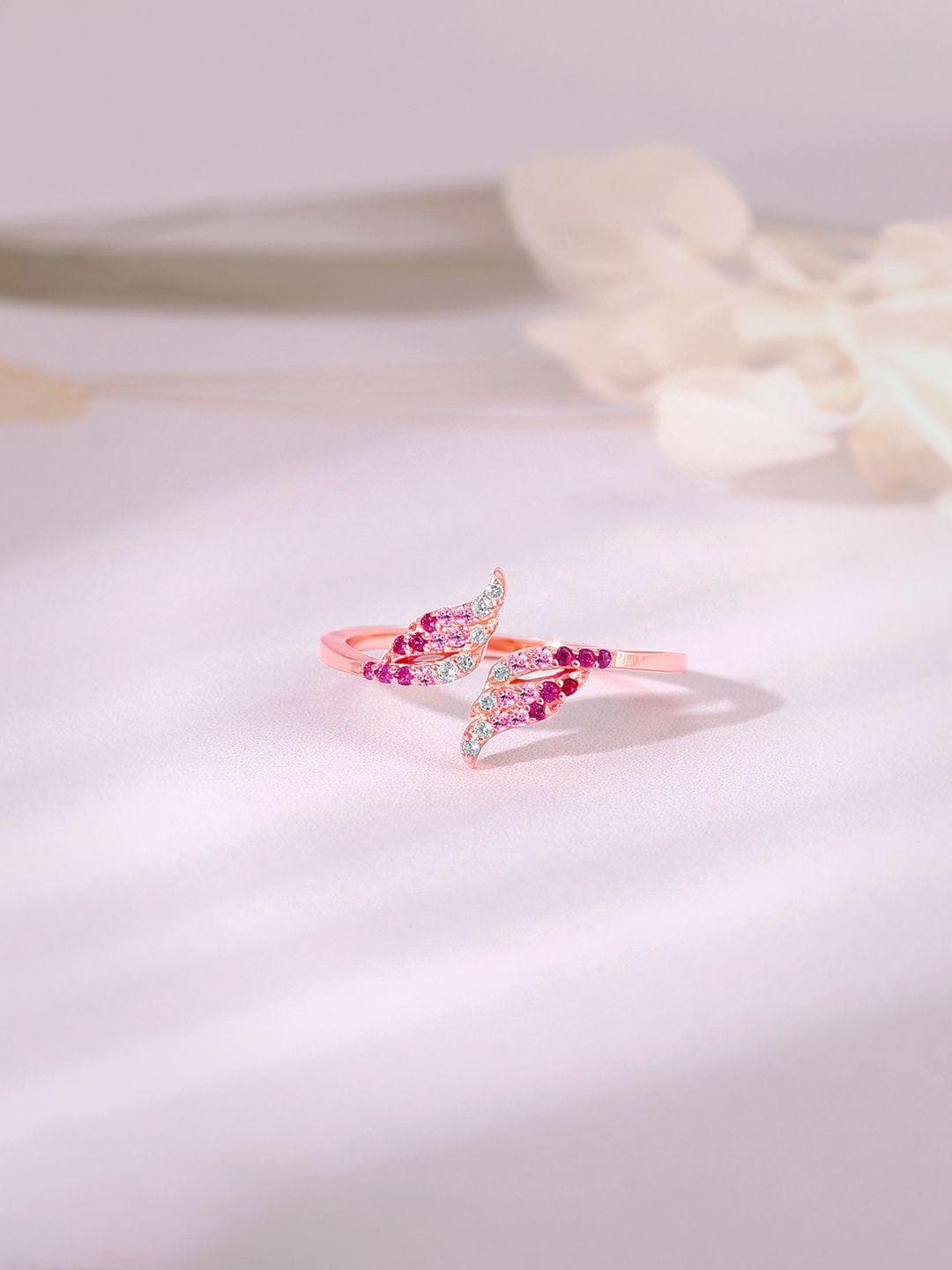 GIVA 925 Silver Rose Gold Adjustable Finger Ring