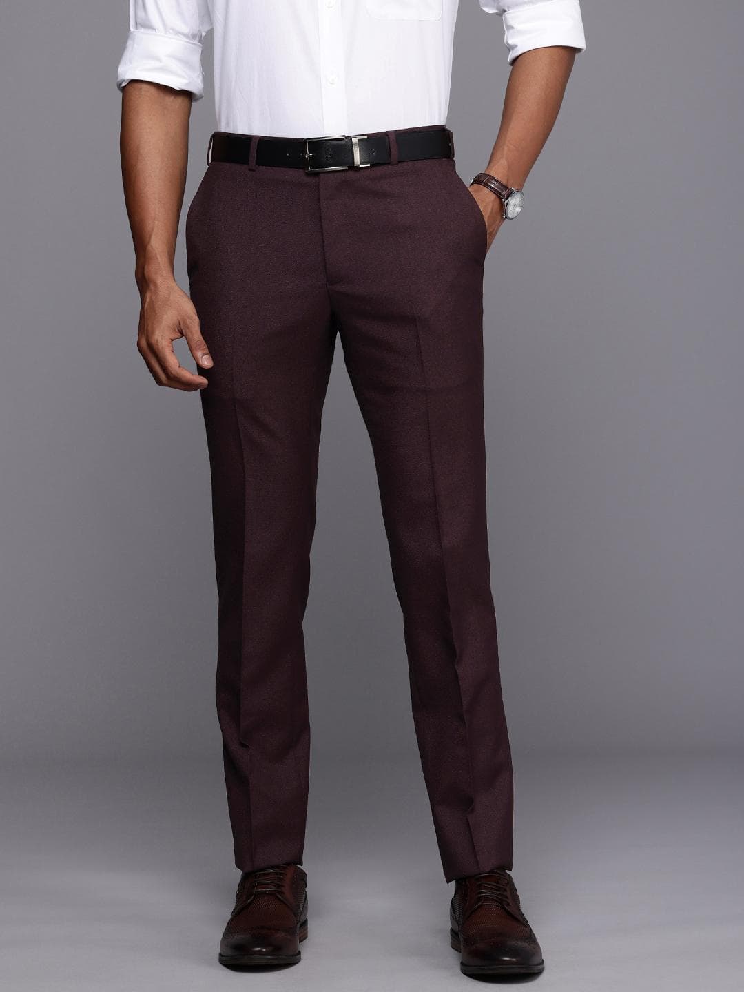 Raymond Men Slim Fit Formal Trousers
