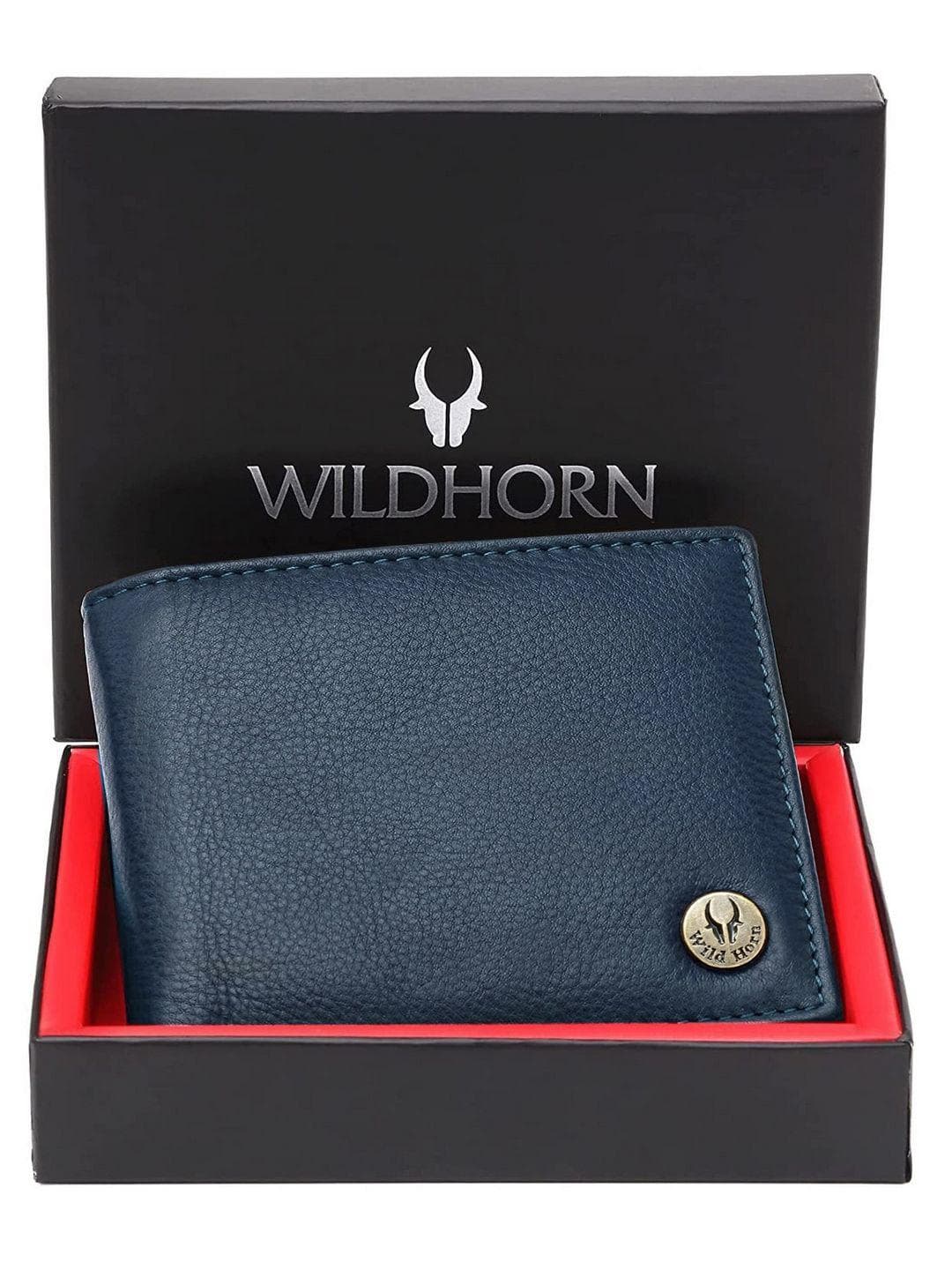 Buy WildHorn Men Textured Leather Two Fold Wallet - - Accessories for Men