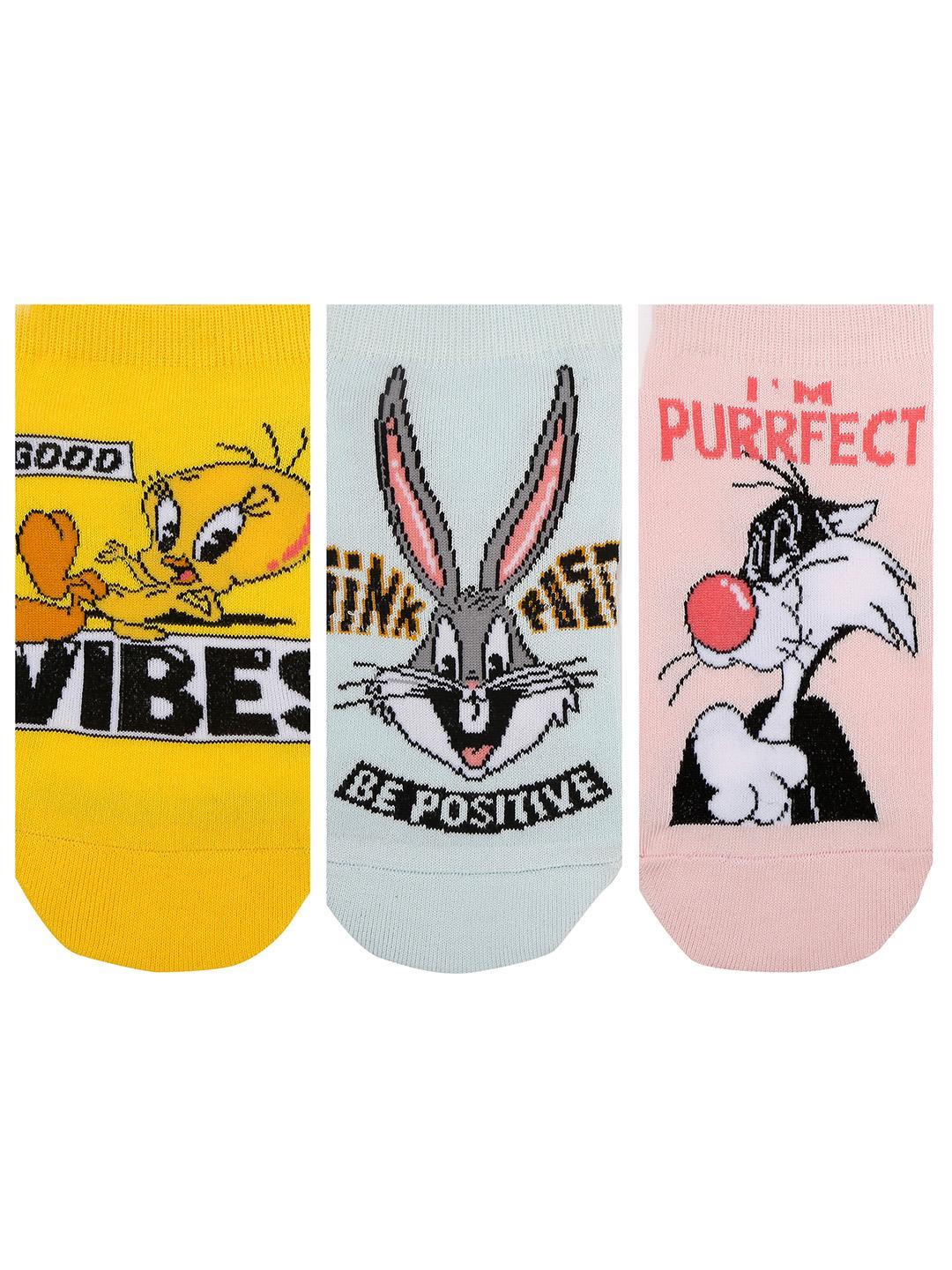 Buy Socksxpress Looney Tunes Women Pack Of 3 Bugs Bunny Tweety Slyvester Ankle Length Socks - - Accessories for Women