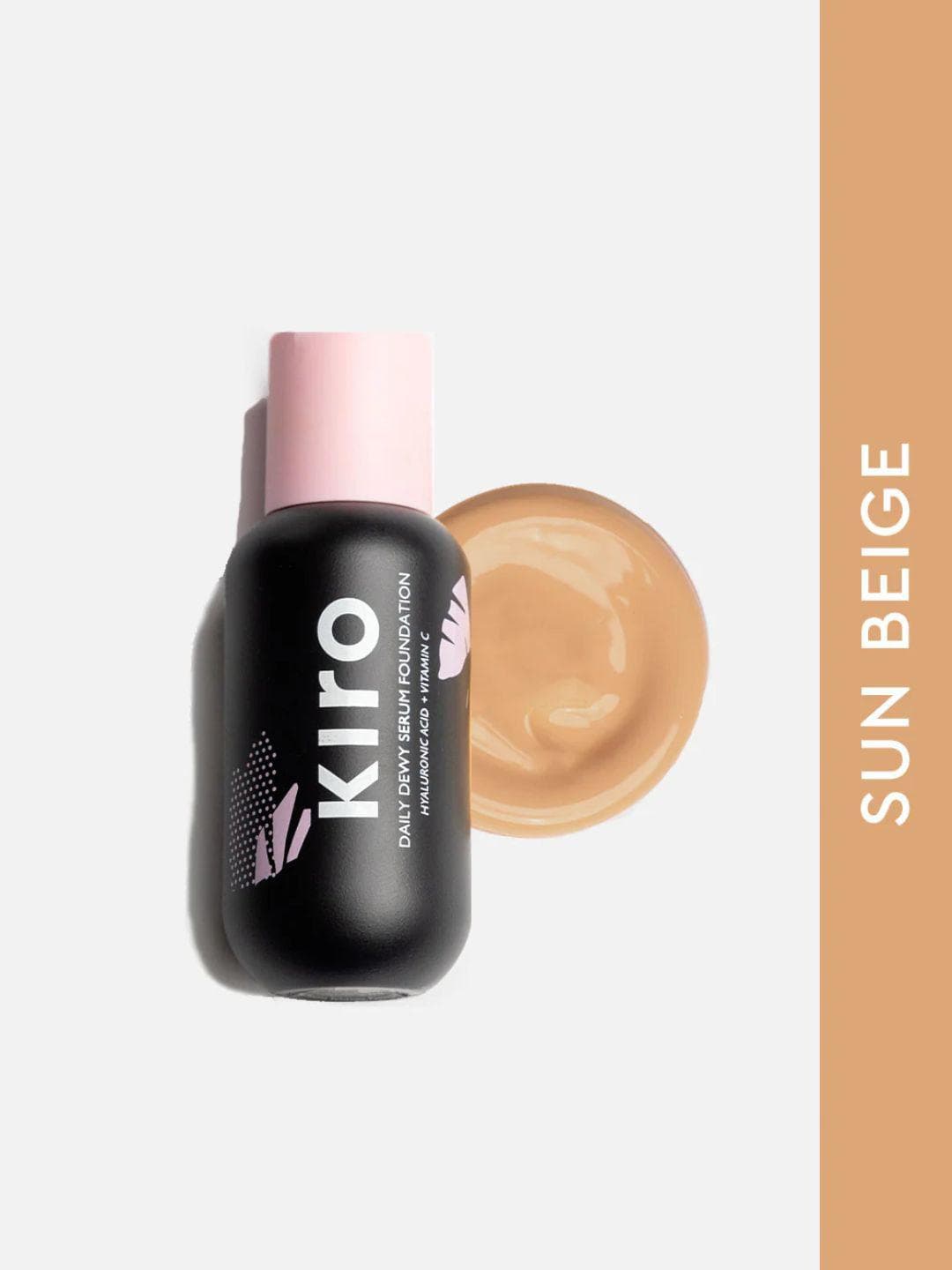 KIRO Daily Dewy Serum Foundation with Hyaluronic Acid & Vitamin C - 30ml - Sun Beige