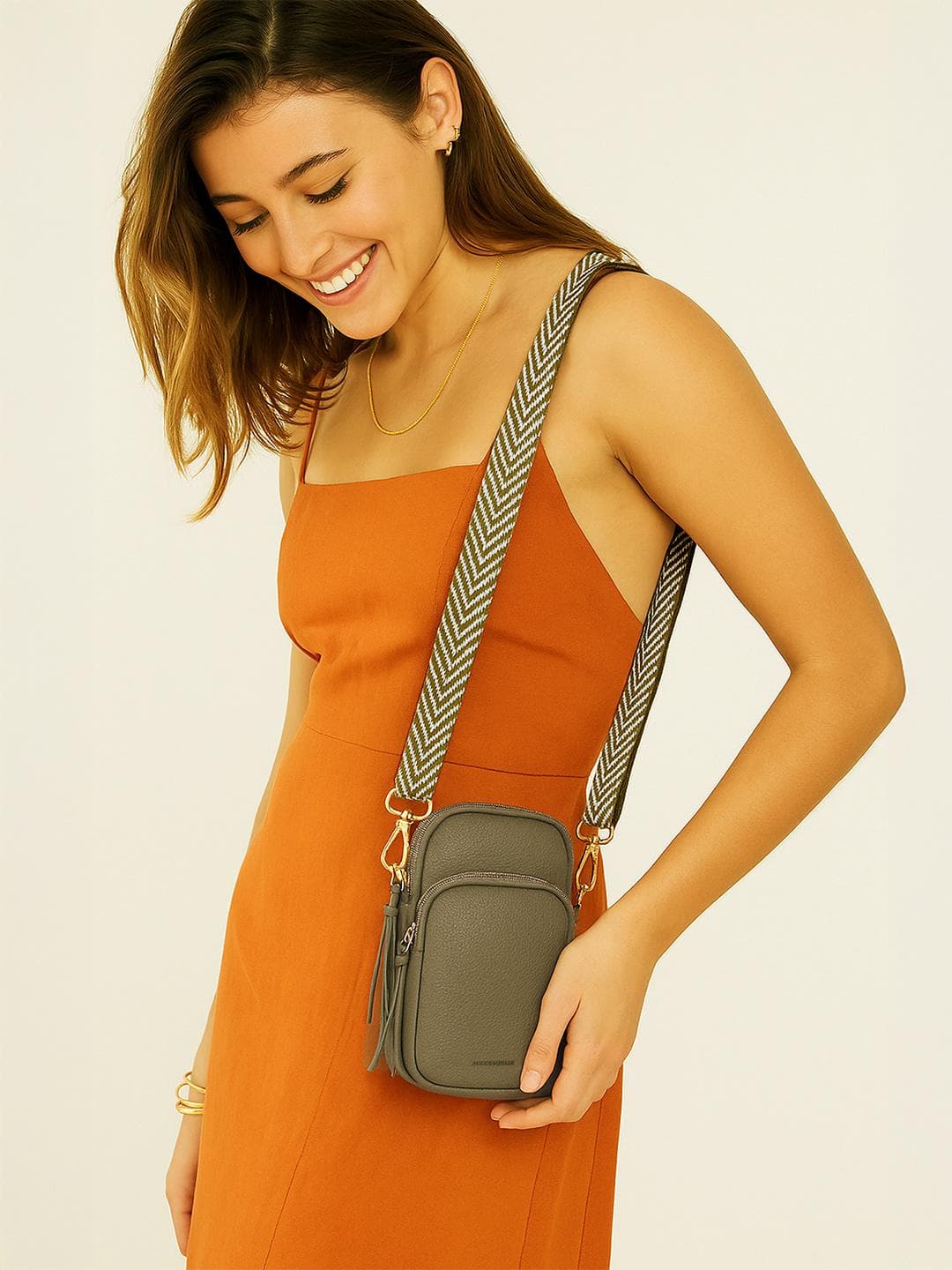 Accessorize Women Solid PU Structured Sling Bag