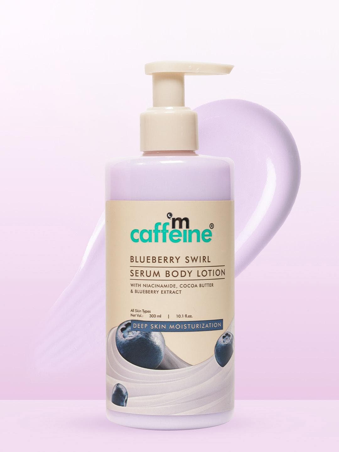 Buy MCaffeine Blueberry Swirl Serum Body Lotion With Niacinamide For Deep Moisturization 300ml - - Personal Care for Unisex